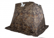 Палатка зимняя КУБ 3 камуфляж (трехслойная) с выводом под трубу