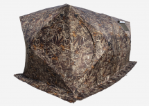 Палатка зимняя КУБ 3 Дубль (трехслойная, дышащая, камыш, москитная сетка)