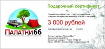 Подарочный сертификат на 3000 рублей