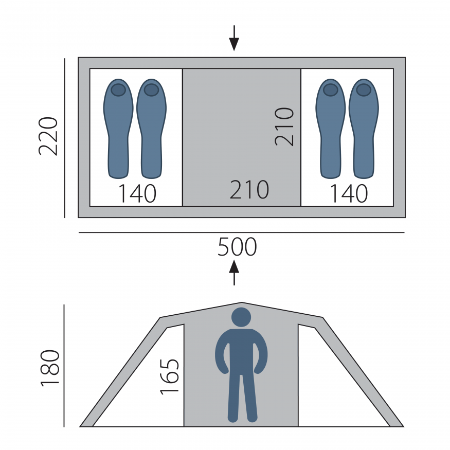 Палатка  &amp;quot;Gemini&amp;quot; синяя, Arten