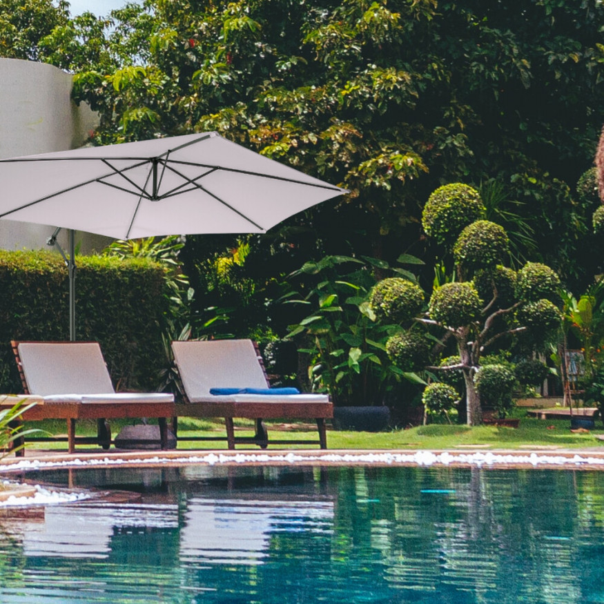 Зонт садовый (d=3 м) серый, 6002, Green Glade