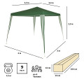 Тент садовый 1018 3x3x2,5м полиэстер, Green Glade 		